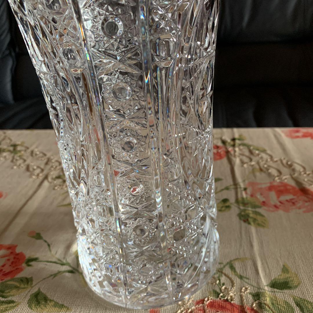ガラス花瓶　特大サイズ　ボブミア、クリスタル