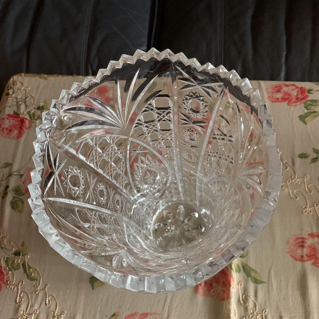 ガラス花瓶　特大サイズ　ボブミア、クリスタル