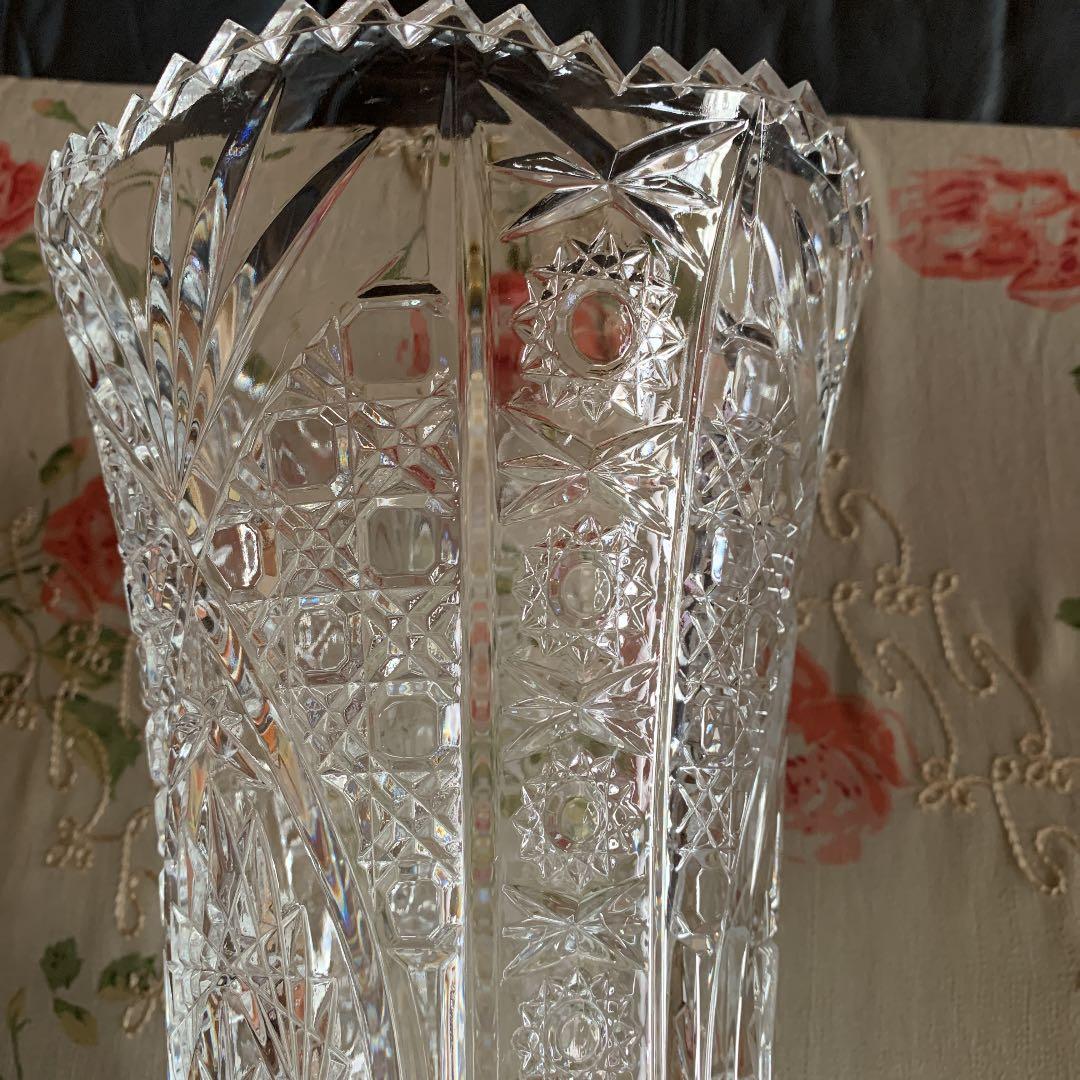 ガラス花瓶　特大サイズ　ボブミア、クリスタル