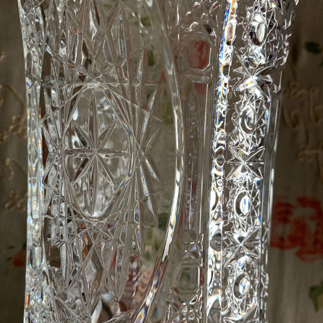 ガラス花瓶　特大サイズ　ボブミア、クリスタル