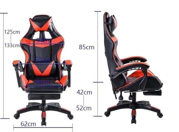 レーシングチェア 椅子 ゲーミング リクライニング クッション 黒