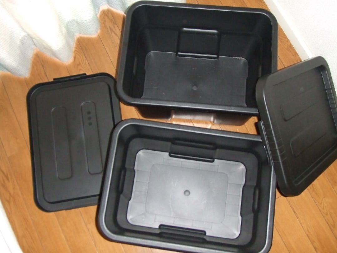 新品/22L☆THORソー☆2個setコンテナボックス黒　プラケース セット