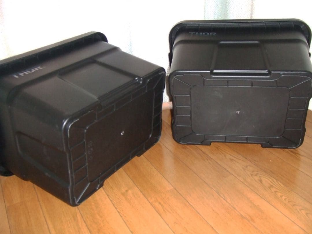 新品/22L☆THORソー☆2個setコンテナボックス黒　プラケース セット