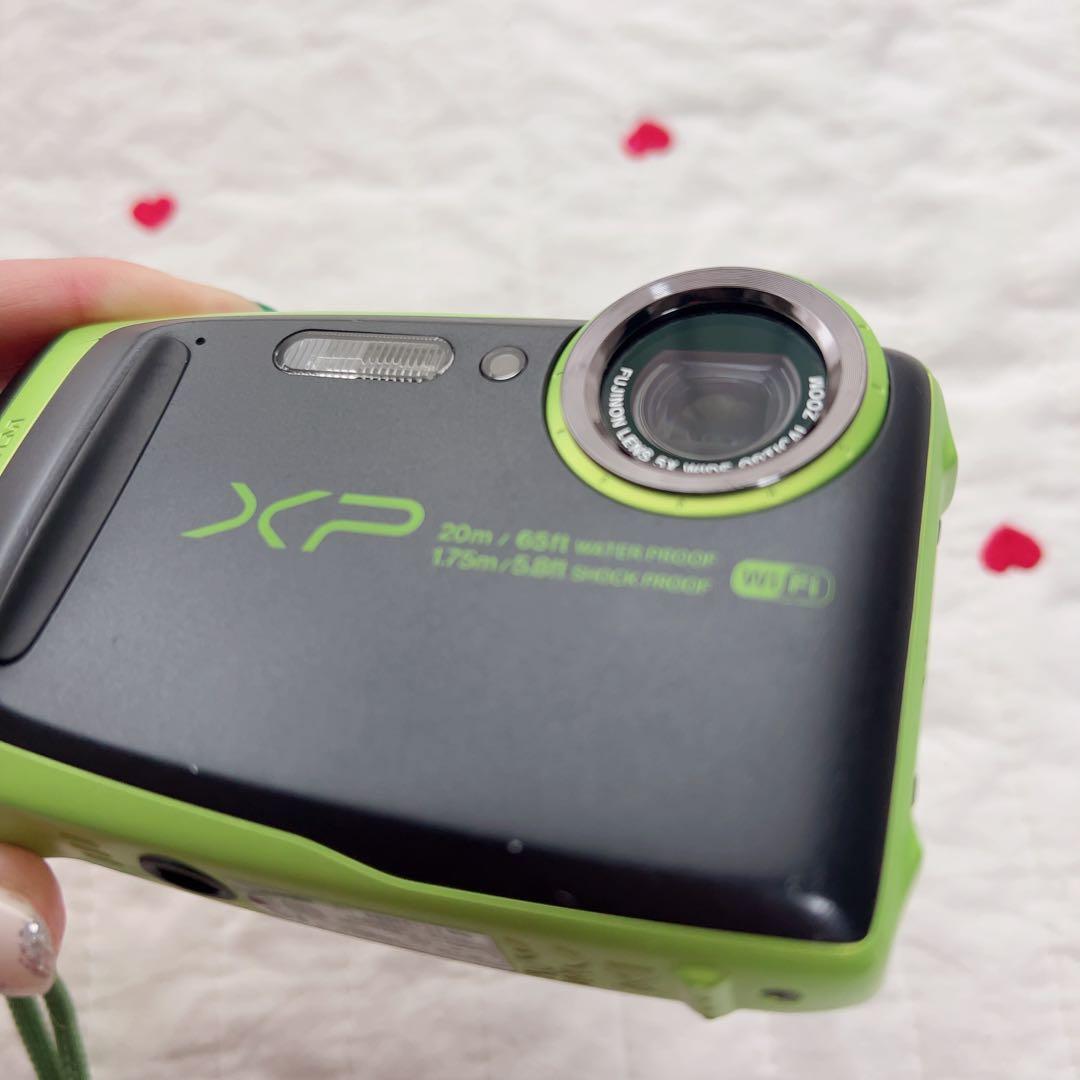 富士フィルム FinePix XP120 防水カメラ グリーン 【ジャンク品】