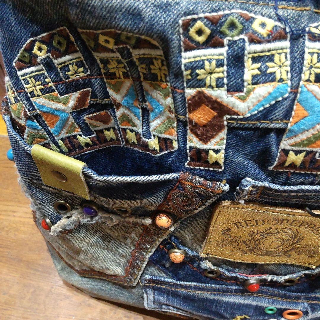 ハンドメイドデニムリメイクバッグ　トートバッグ　ハンドバッグ　ショルダーバッグ