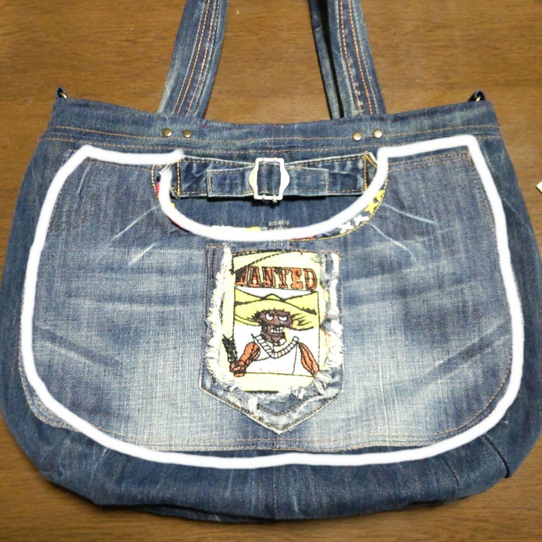 ハンドメイドデニムリメイクバッグ　トートバッグ　ハンドバッグ　ショルダーバッグ