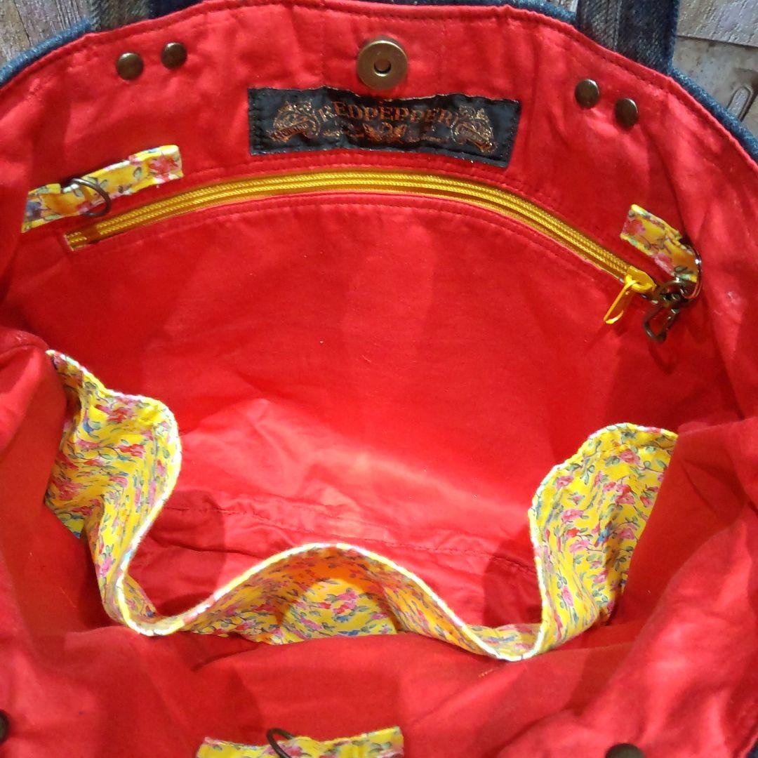 ハンドメイドデニムリメイクバッグ　トートバッグ　ハンドバッグ　ショルダーバッグ