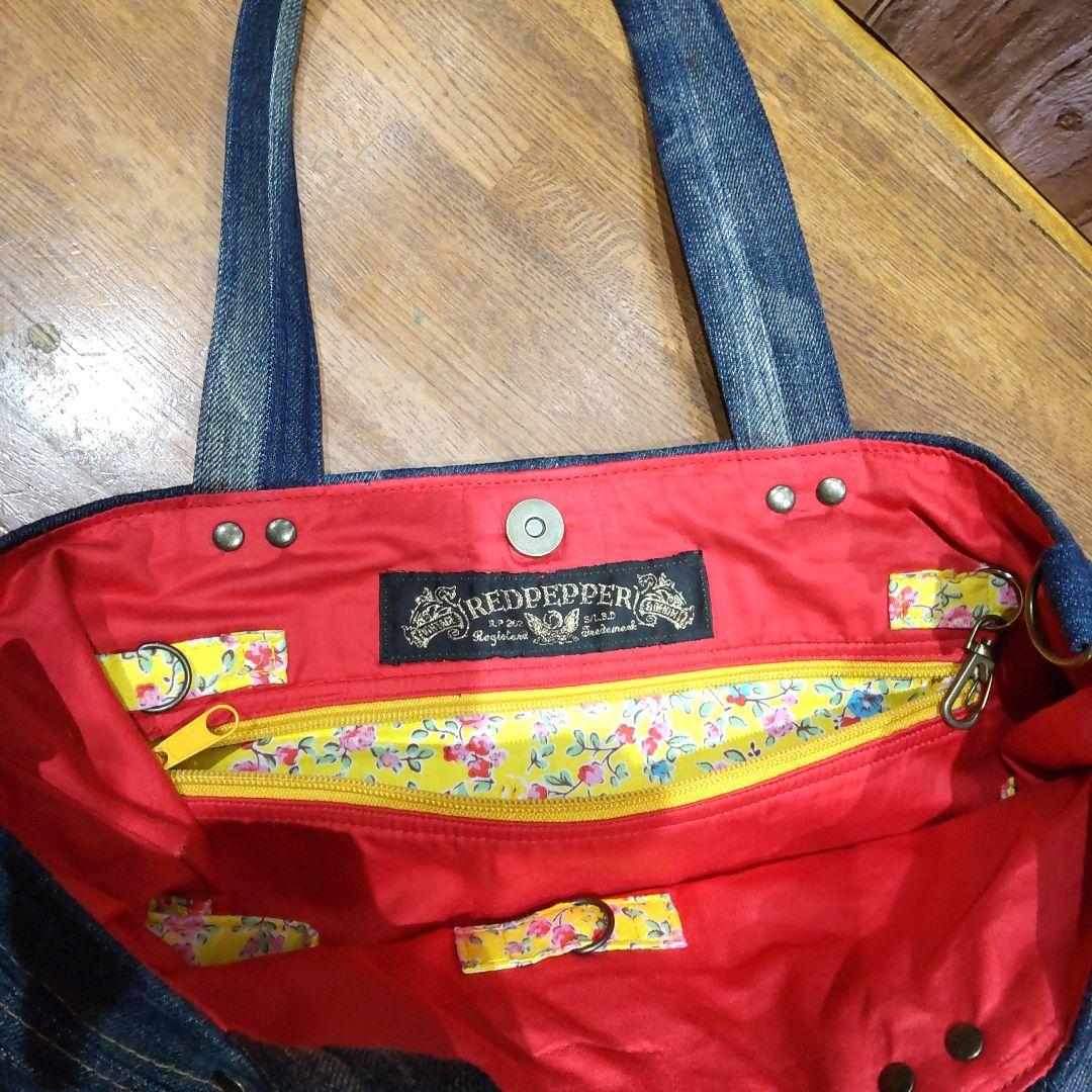 ハンドメイドデニムリメイクバッグ　トートバッグ　ハンドバッグ　ショルダーバッグ