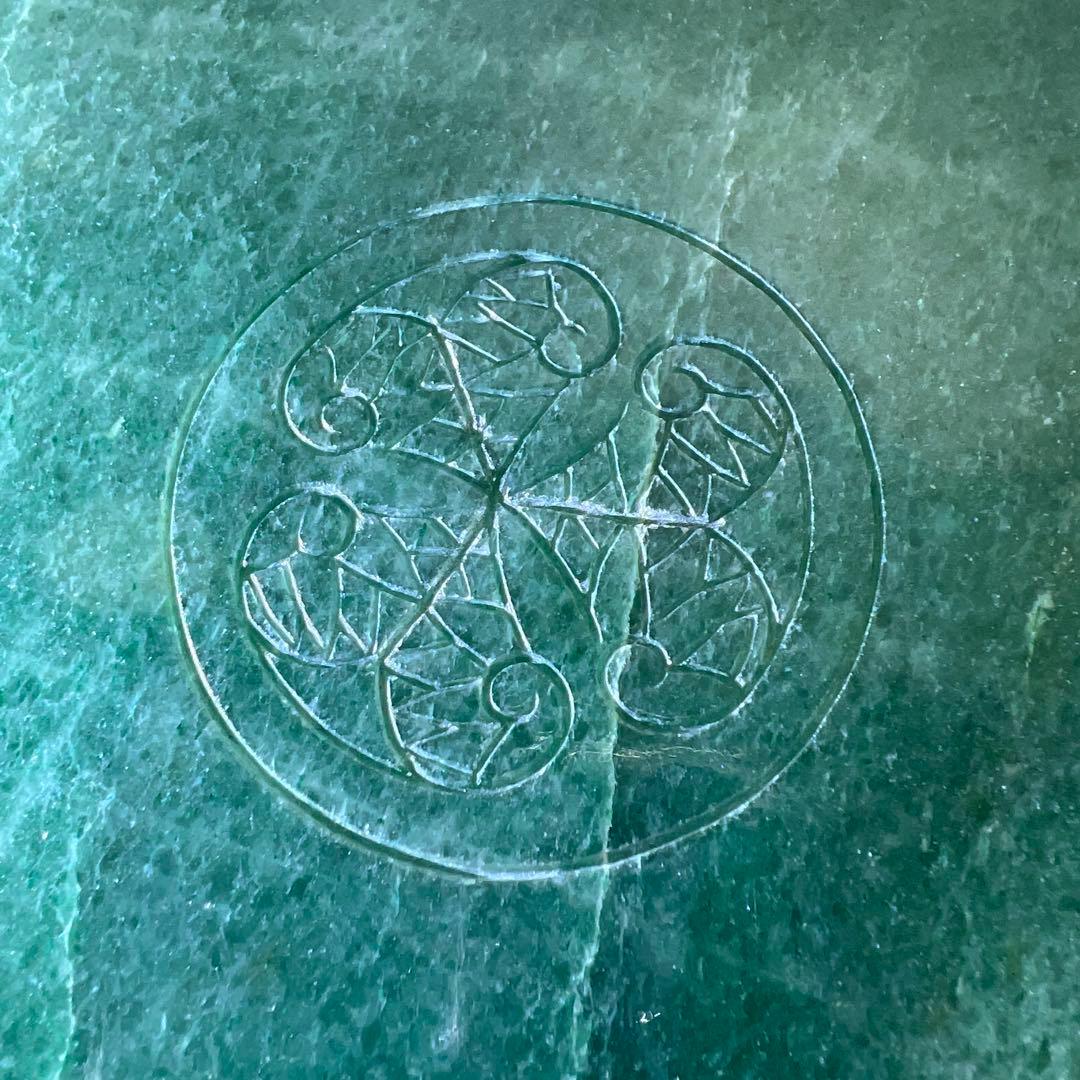 翡翠　置物　幅約22.3㎝/528g 東Y8-0216①