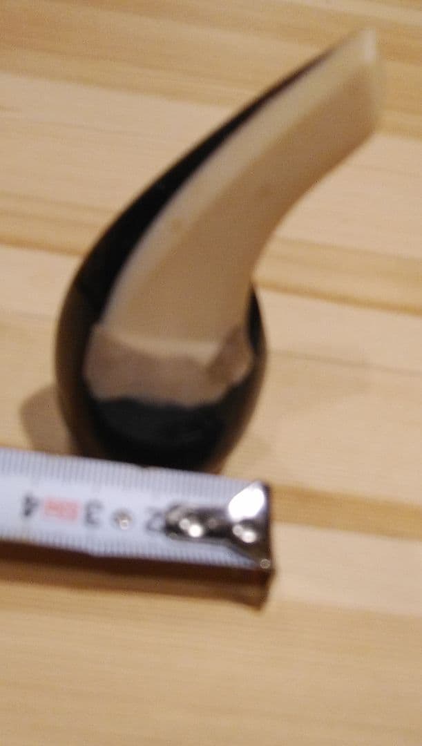 【貴重な素材】三線用バチ 黒と白のツートンカラー