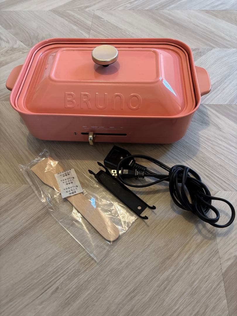 BRUNO ホットプレート ピンク　プレート4枚セット&深鍋