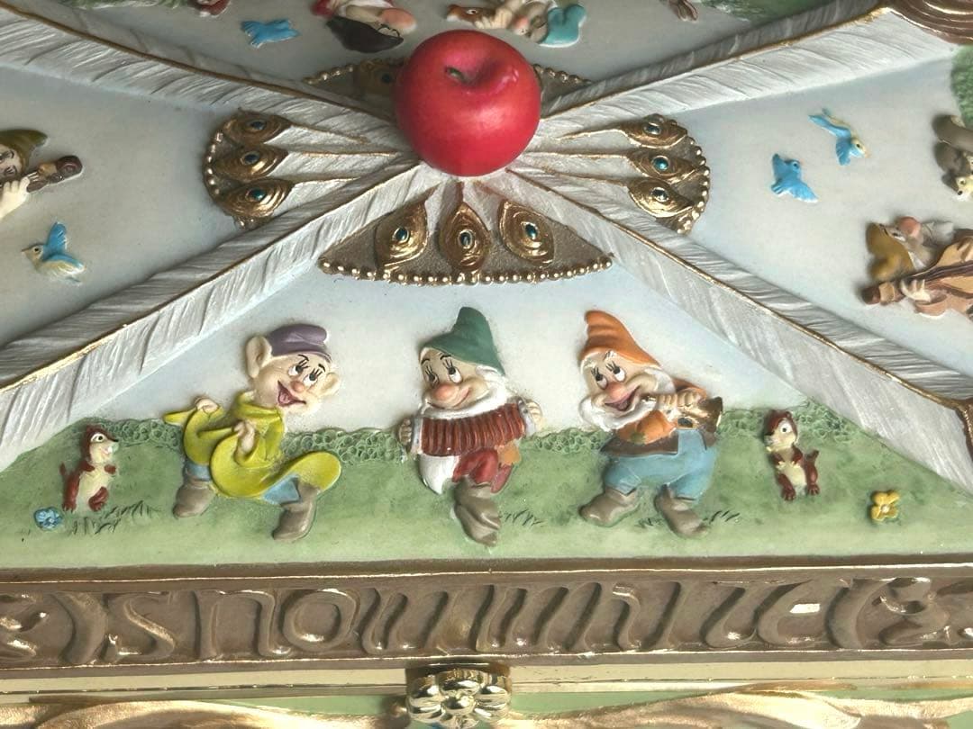 Disney 白雪姫 ジュエリーボックス オルゴール レトロ 当時物 可動品