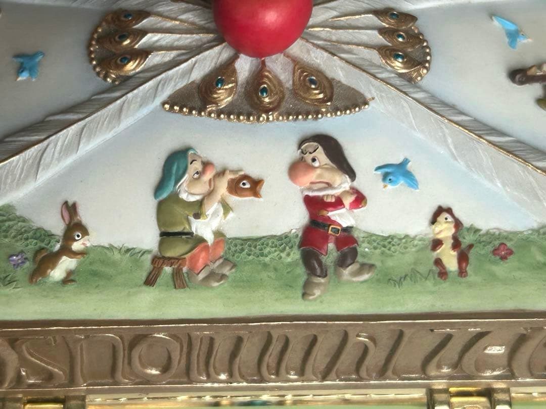 Disney 白雪姫 ジュエリーボックス オルゴール レトロ 当時物 可動品