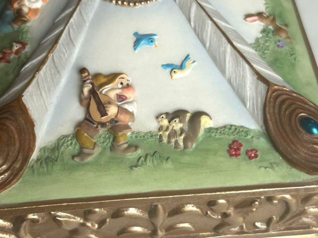 Disney 白雪姫 ジュエリーボックス オルゴール レトロ 当時物 可動品