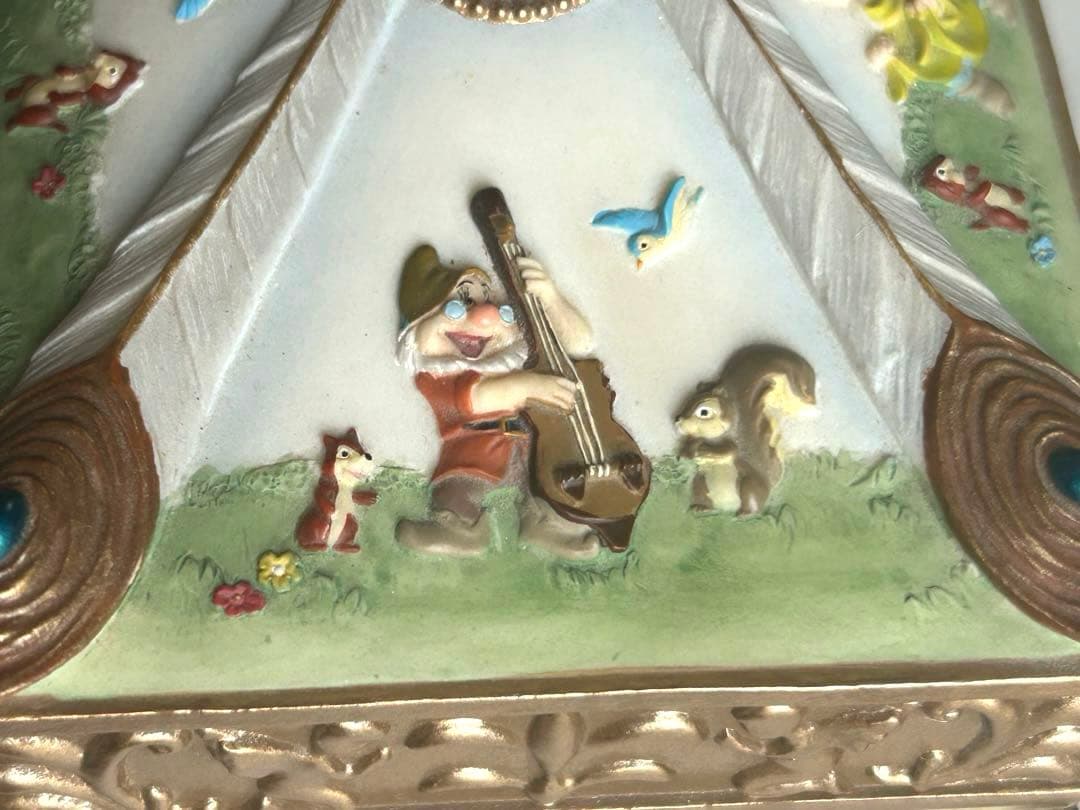 Disney 白雪姫 ジュエリーボックス オルゴール レトロ 当時物 可動品