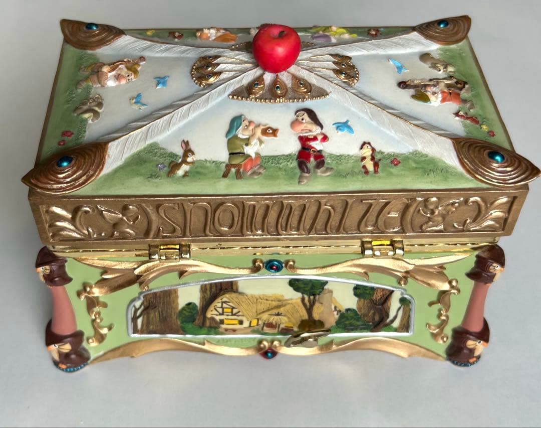 Disney 白雪姫 ジュエリーボックス オルゴール レトロ 当時物 可動品