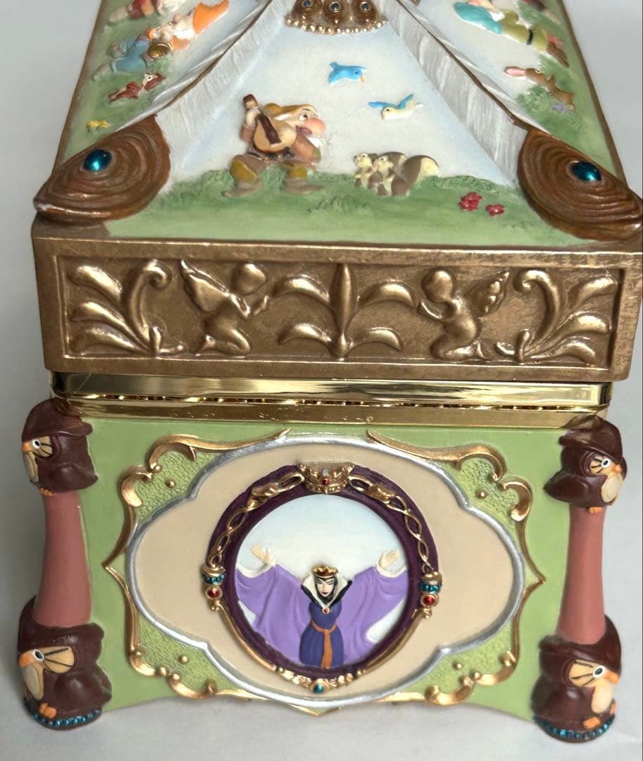 Disney 白雪姫 ジュエリーボックス オルゴール レトロ 当時物 可動品