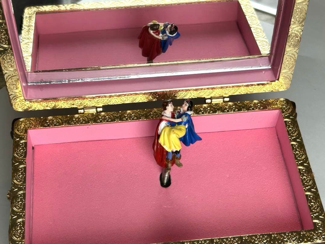 Disney 白雪姫 ジュエリーボックス オルゴール レトロ 当時物 可動品