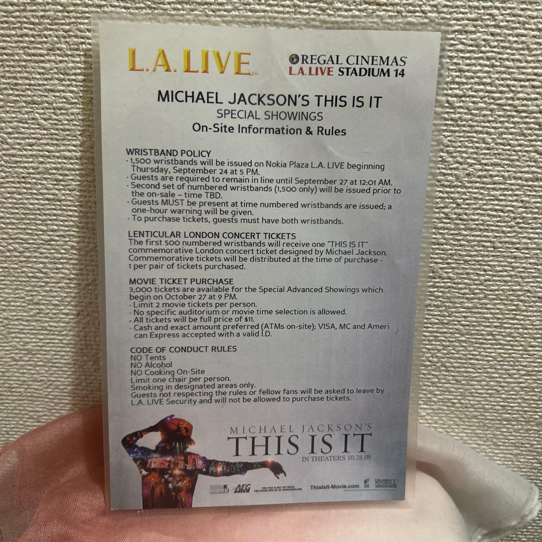 セール⭐️マイケル・ジャクソン THIS IS IT 先行プレミア上映VIPパス