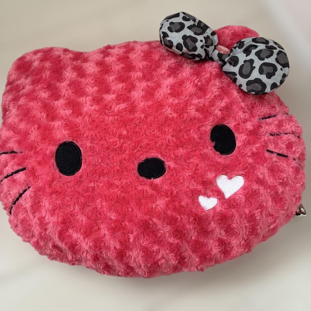 レア　ハローキティ　ビックフェイス　クッション　ぬいぐるみ　ギャル　レオパード