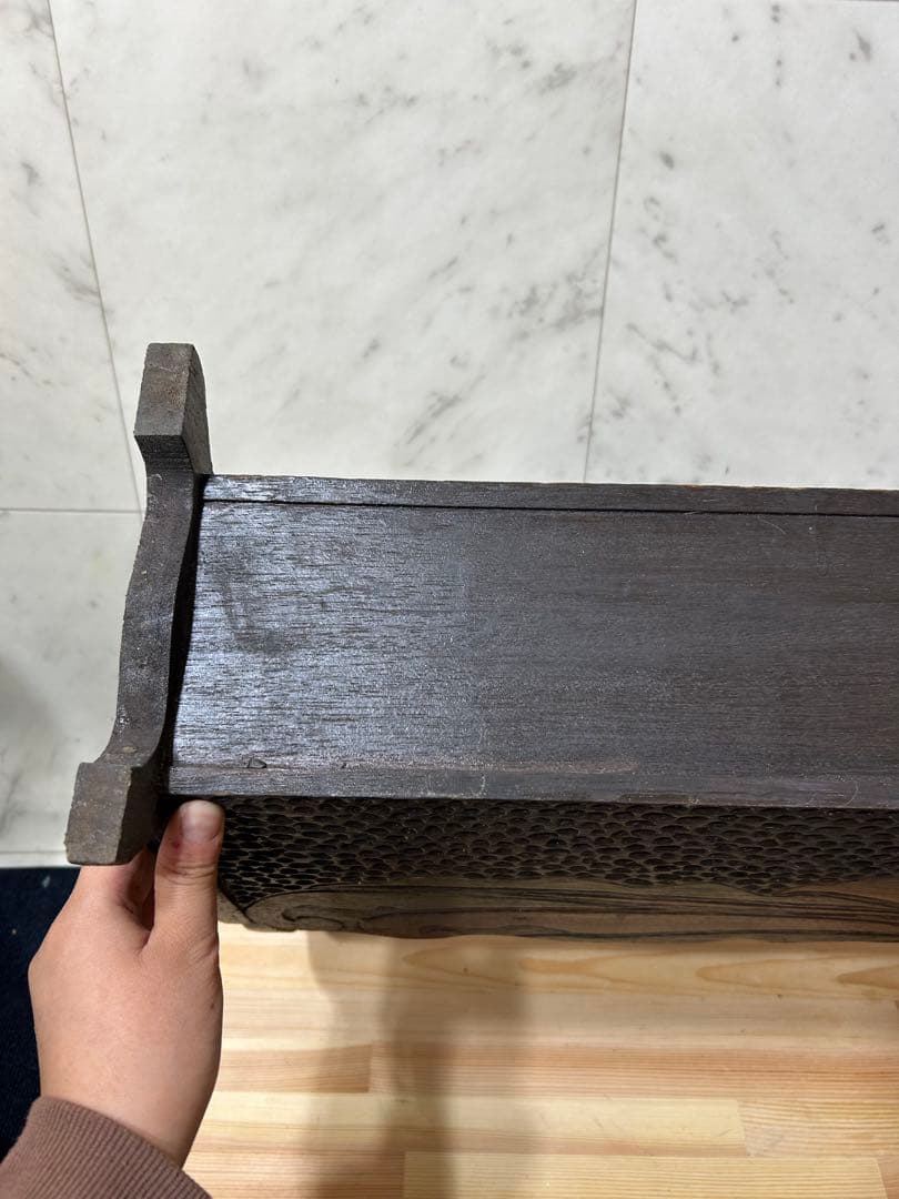 【希少 ヴィンテージ 木製マガジンラック／新聞ラック】　昭和レトロ