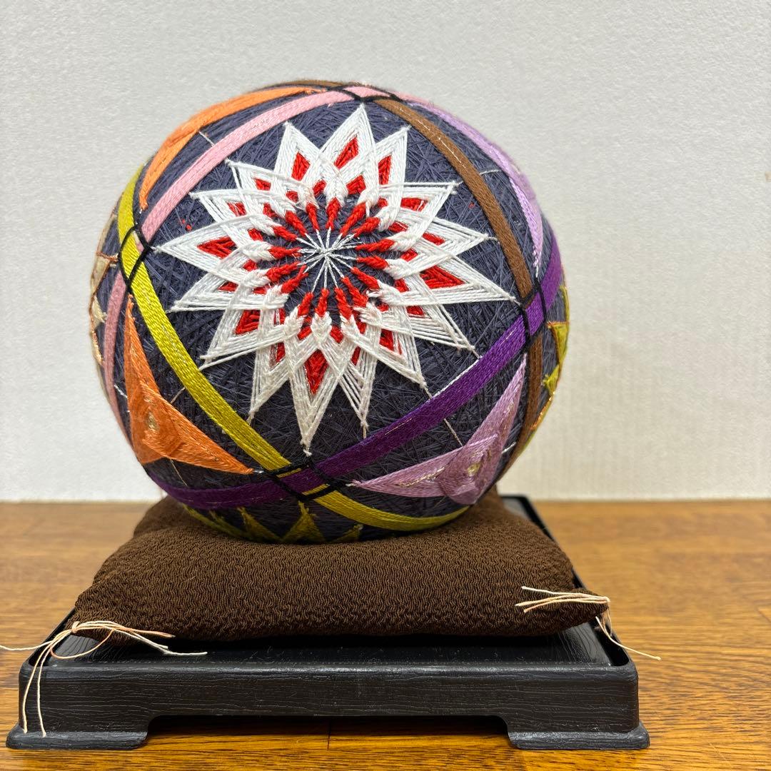 手毬かがり(直径15㎝)ケース付き