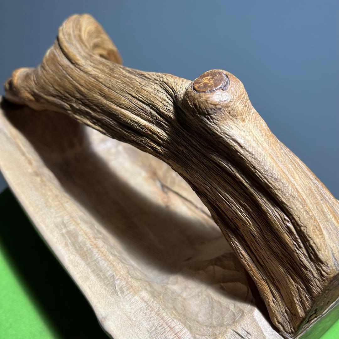 木彫り　小物入れ