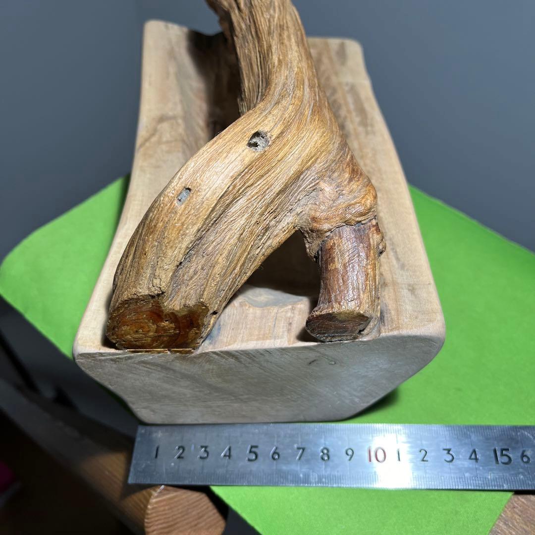 木彫り　小物入れ