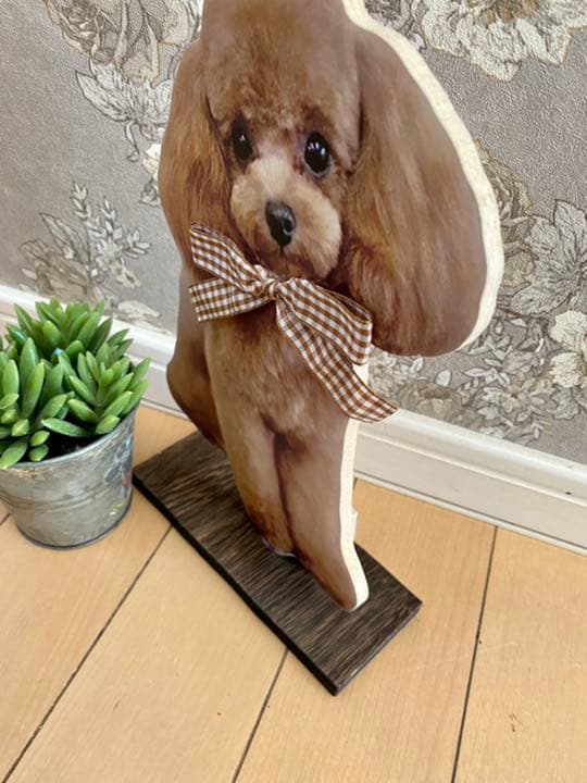 可愛すぎる❤️トイプードルgirlyダイカット♡大人気★自立土台付き