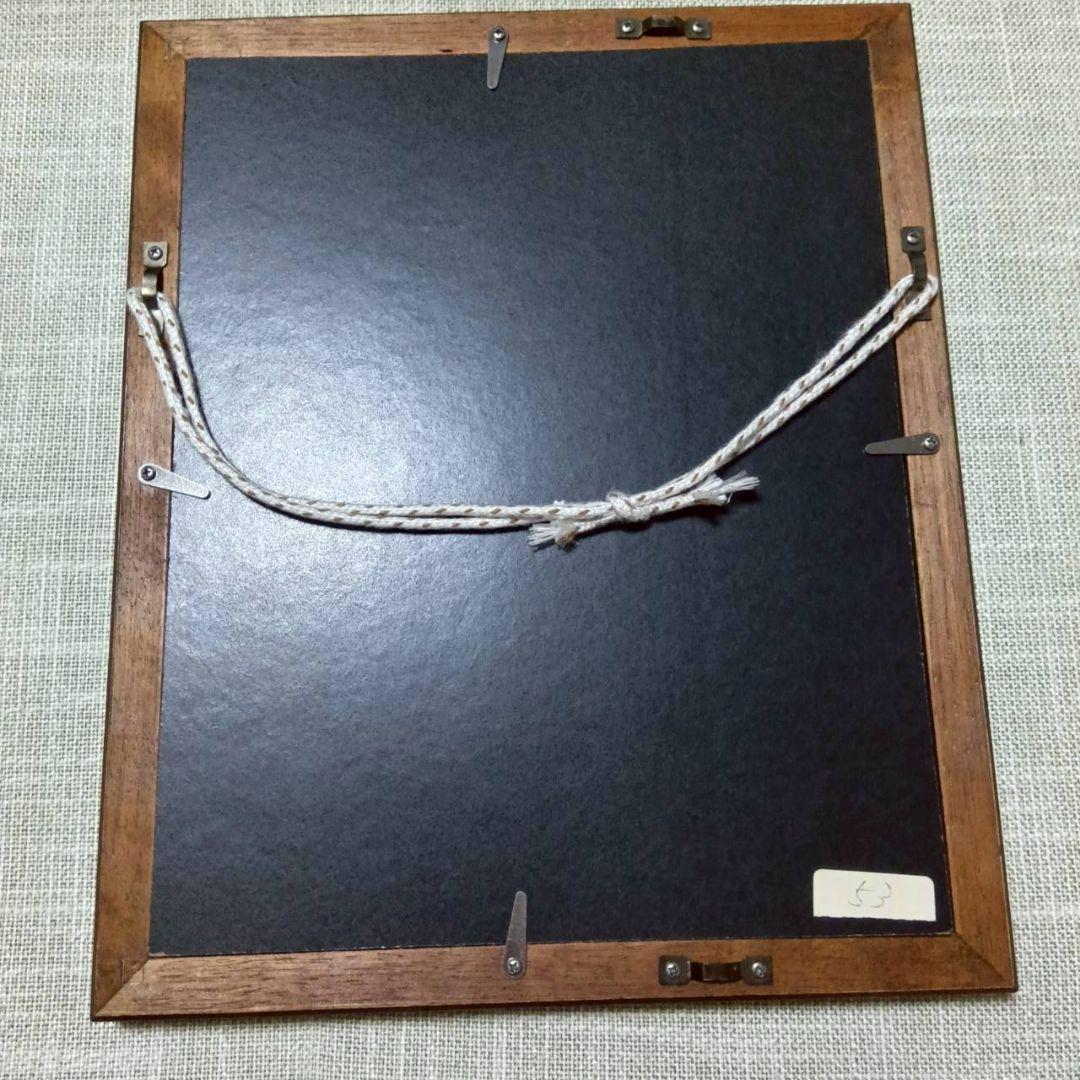 水墨画 彩墨画 墨絵 日本画 色紙【椿】日本画家 岡原大華 色紙 フレーム付き