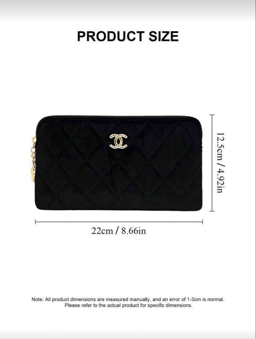 CHANEL ブラックキルティングポーチ