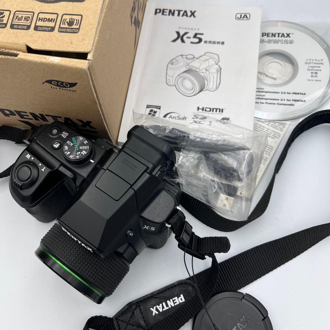 美品　PENTAX X-5 コンパクトデジタルカメラ ペンタックス
