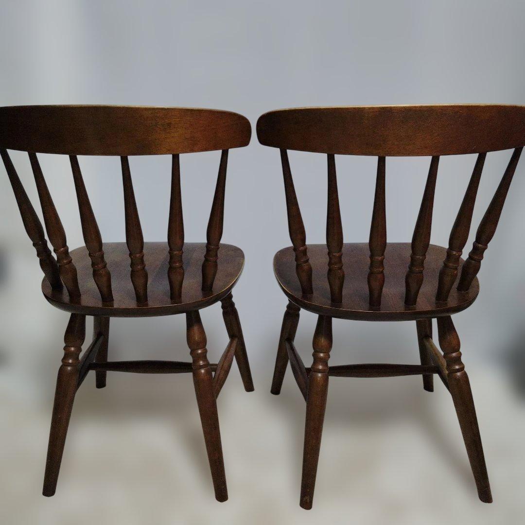 ダイニングチェア ウィンザーチェア 2脚セット レトロ　マレーシア