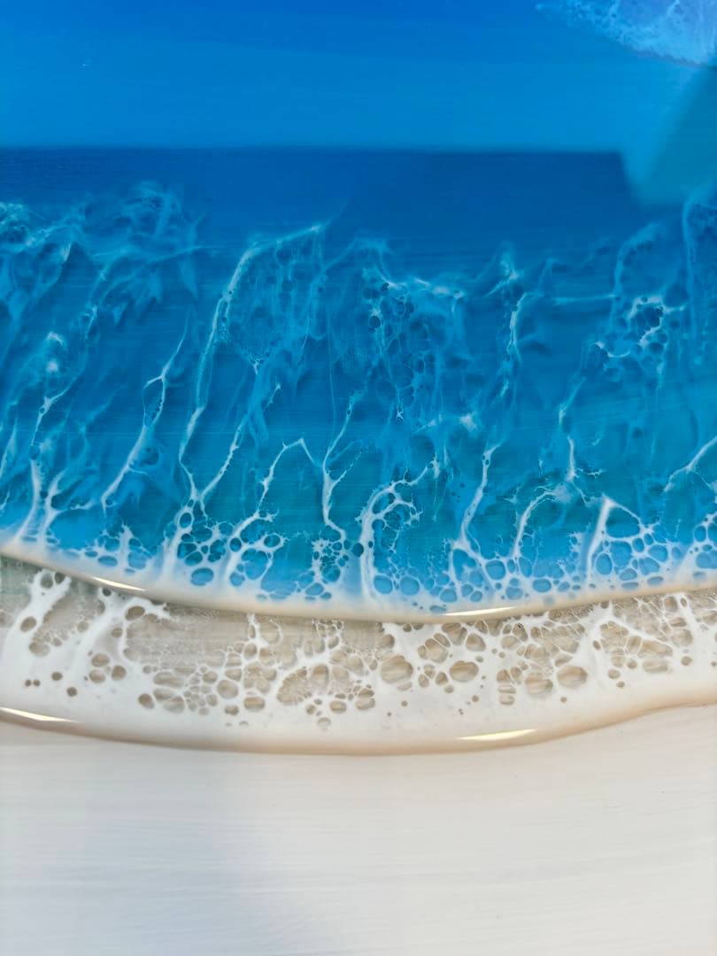 頑張りすぎる方へ　深呼吸する海　気持ちを軽く　海アート　42×22cm