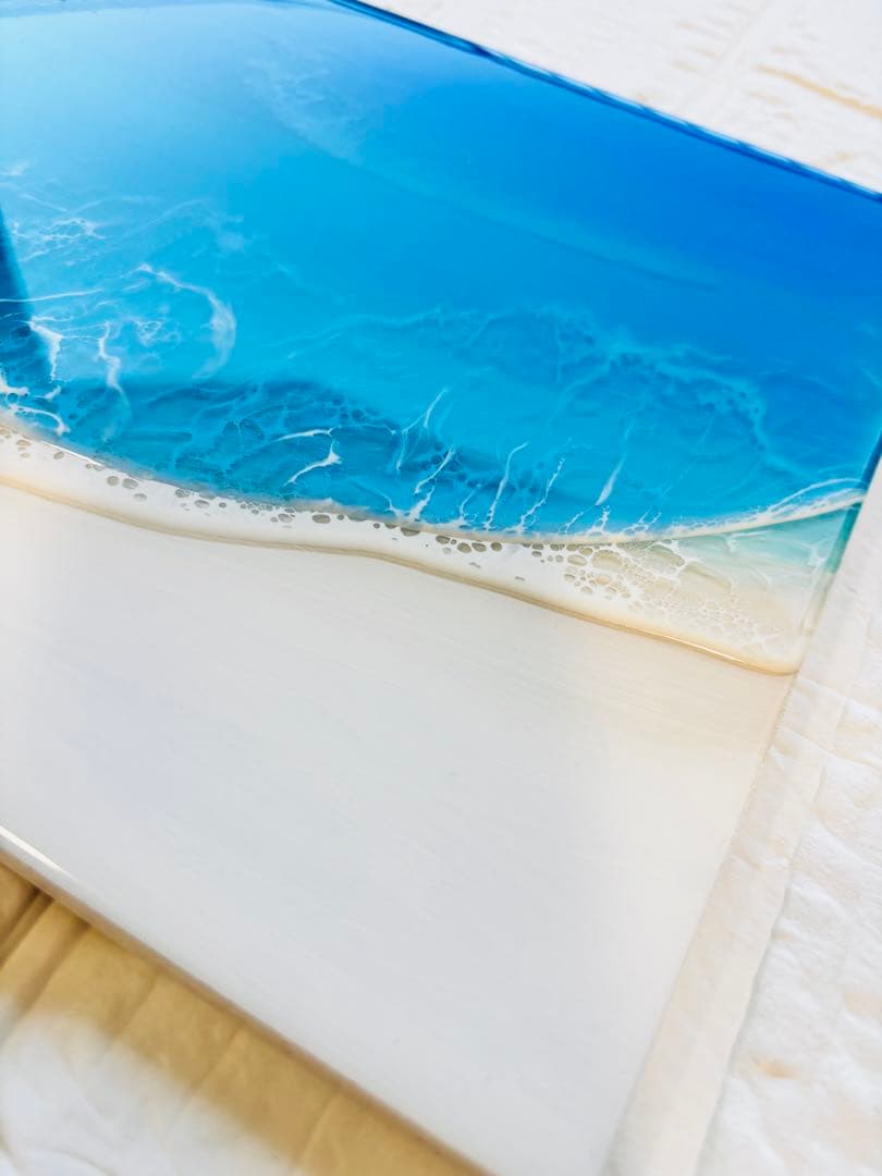 頑張りすぎる方へ　深呼吸する海　気持ちを軽く　海アート　42×22cm