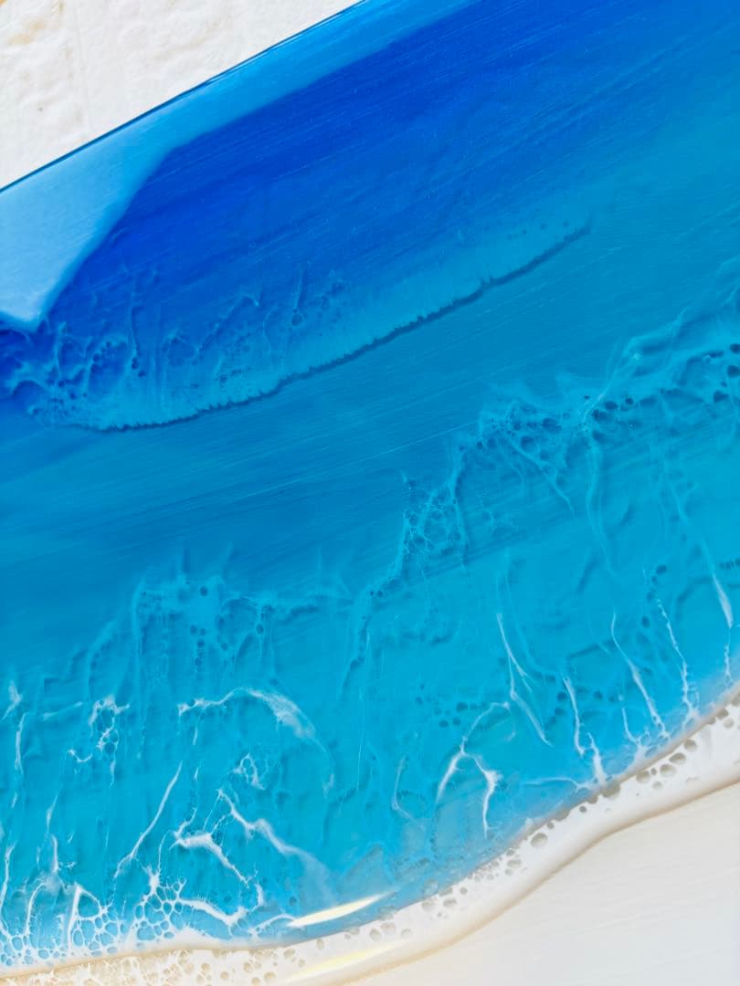 頑張りすぎる方へ　深呼吸する海　気持ちを軽く　海アート　42×22cm