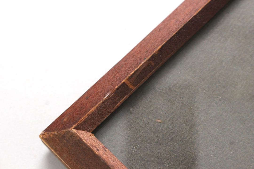 No5296 額装　甲斐典士　「桜島」1969年　直筆サイン　風景画　送料無料