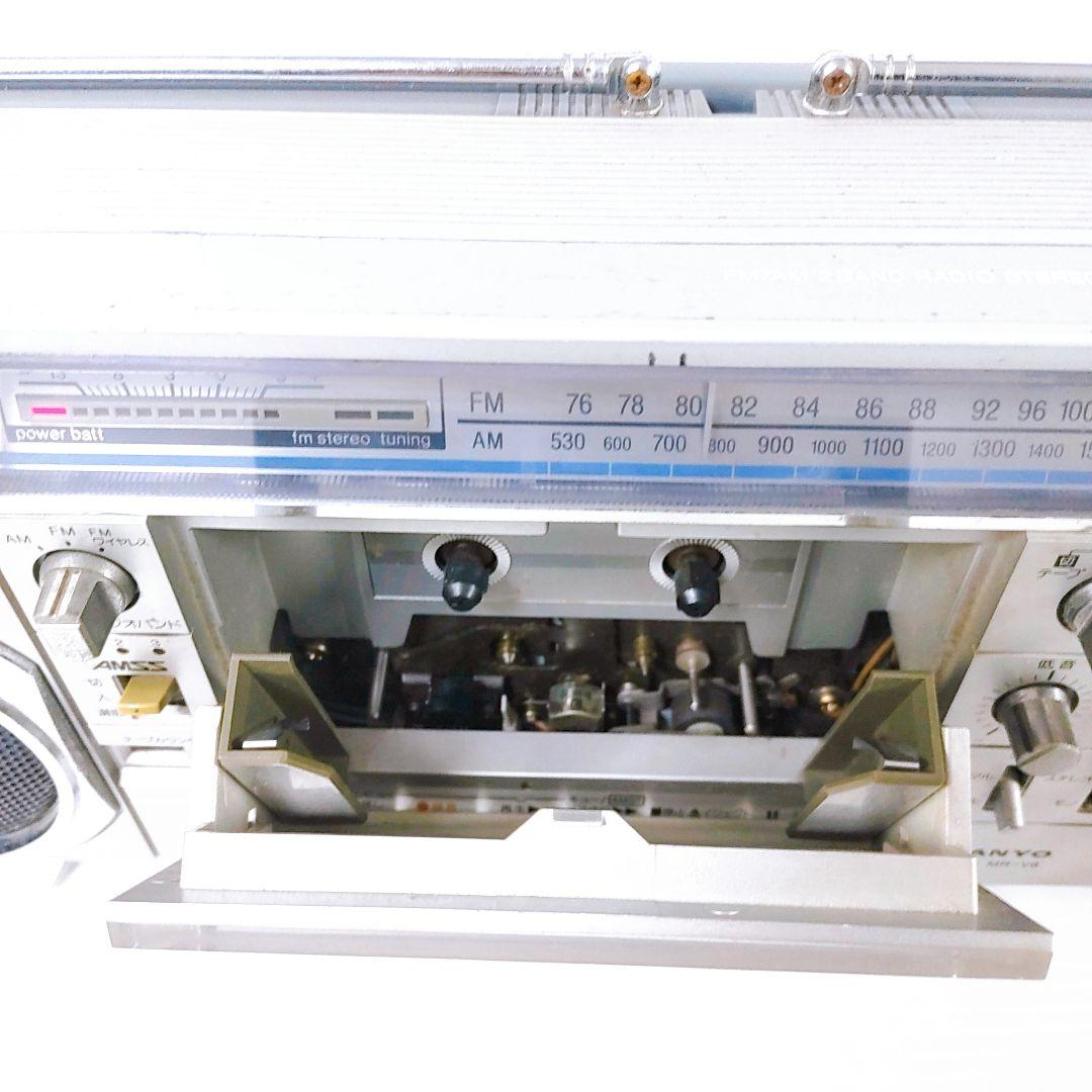 SANYO サンヨー ラジカセ MR-V8 シルバー ラジオカセットレコーダー