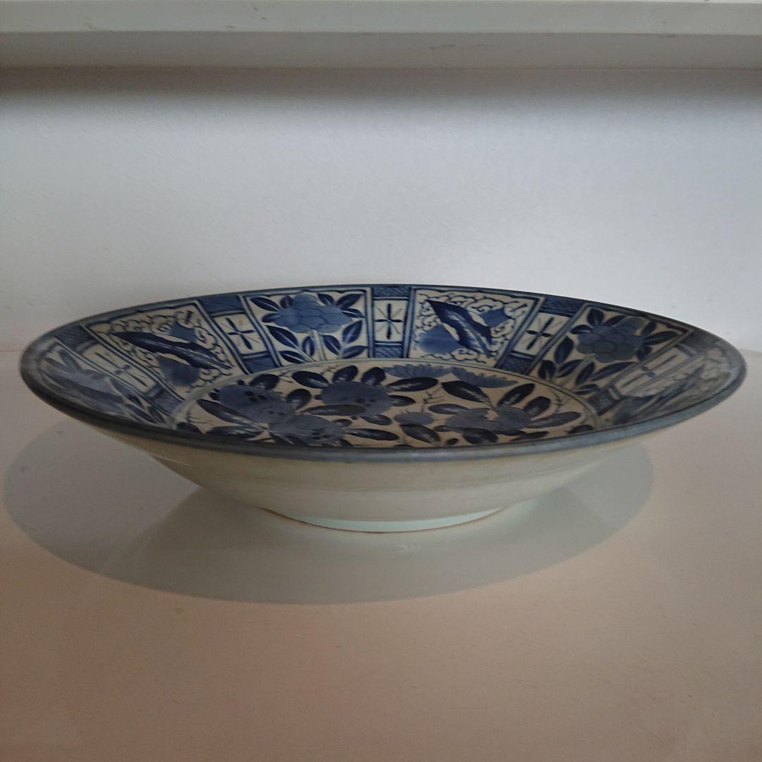 古伊万里染付芙蓉手柘榴尽くし文大皿 ヨーロッパ里帰り品 骨董 インテリア 飾り皿