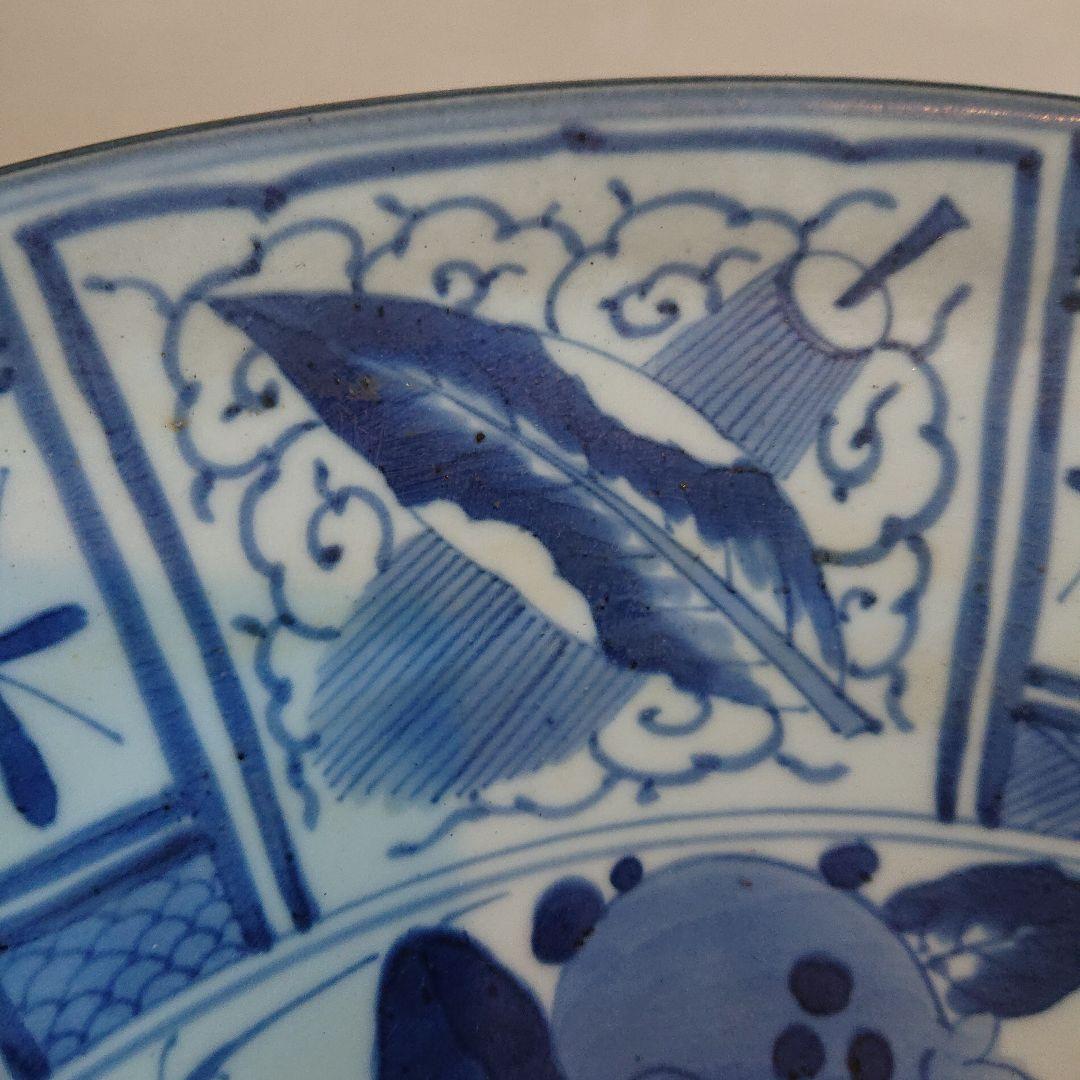 古伊万里染付芙蓉手柘榴尽くし文大皿 ヨーロッパ里帰り品 骨董 インテリア 飾り皿
