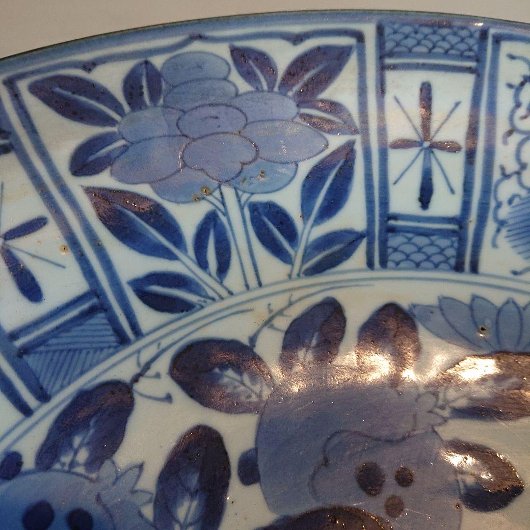 古伊万里染付芙蓉手柘榴尽くし文大皿 ヨーロッパ里帰り品 骨董 インテリア 飾り皿