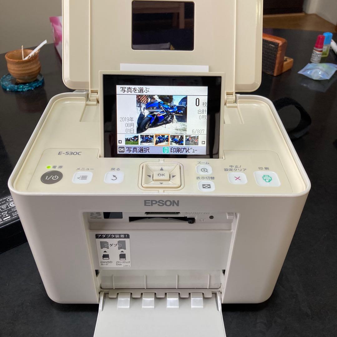 EPSON E-530C カラリオ ミーフォトプリンター　未使用インク、用紙付