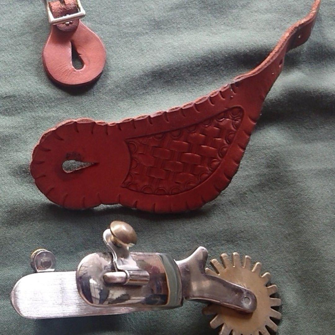 拍車 ウェスタンブーツスパー カービング