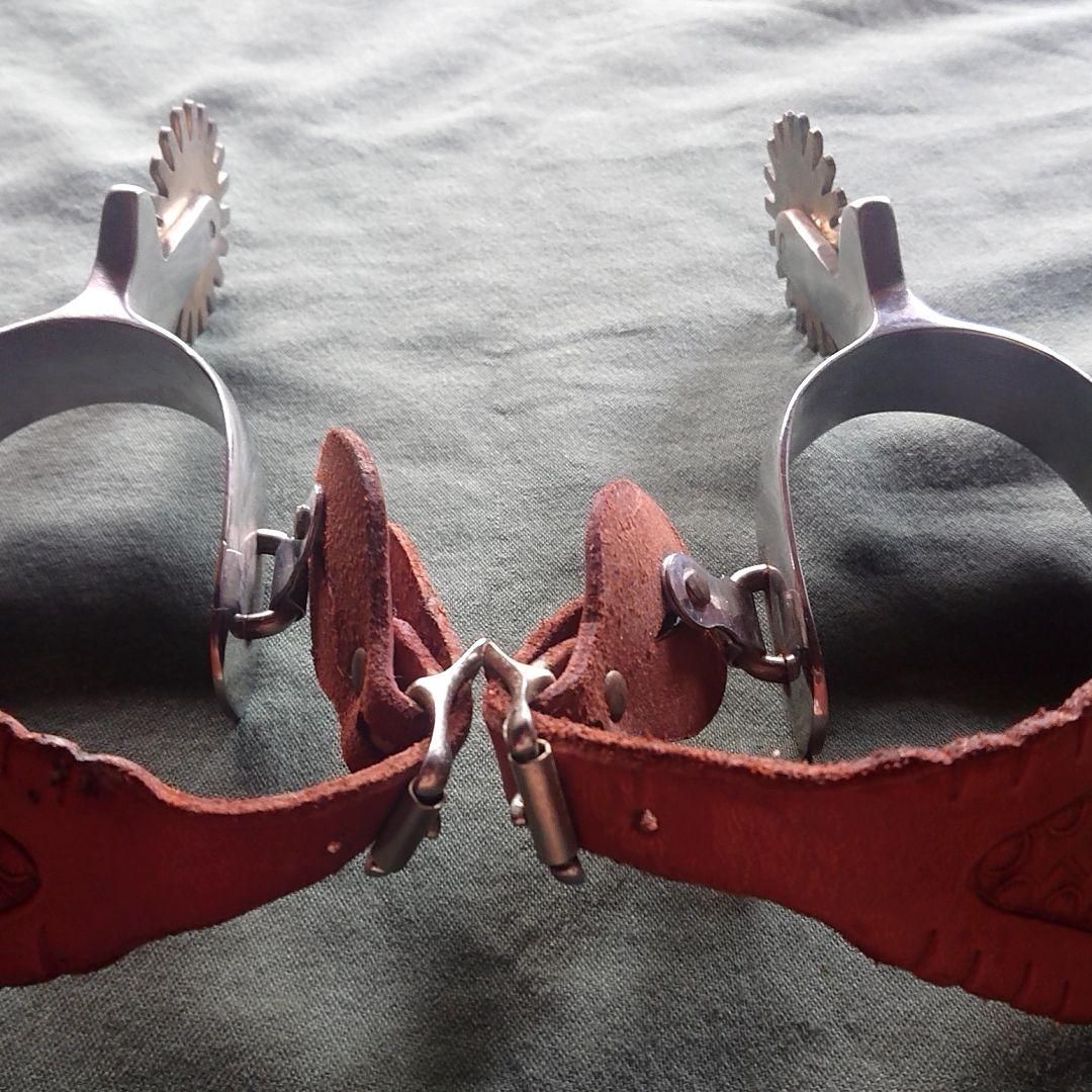 拍車 ウェスタンブーツスパー カービング