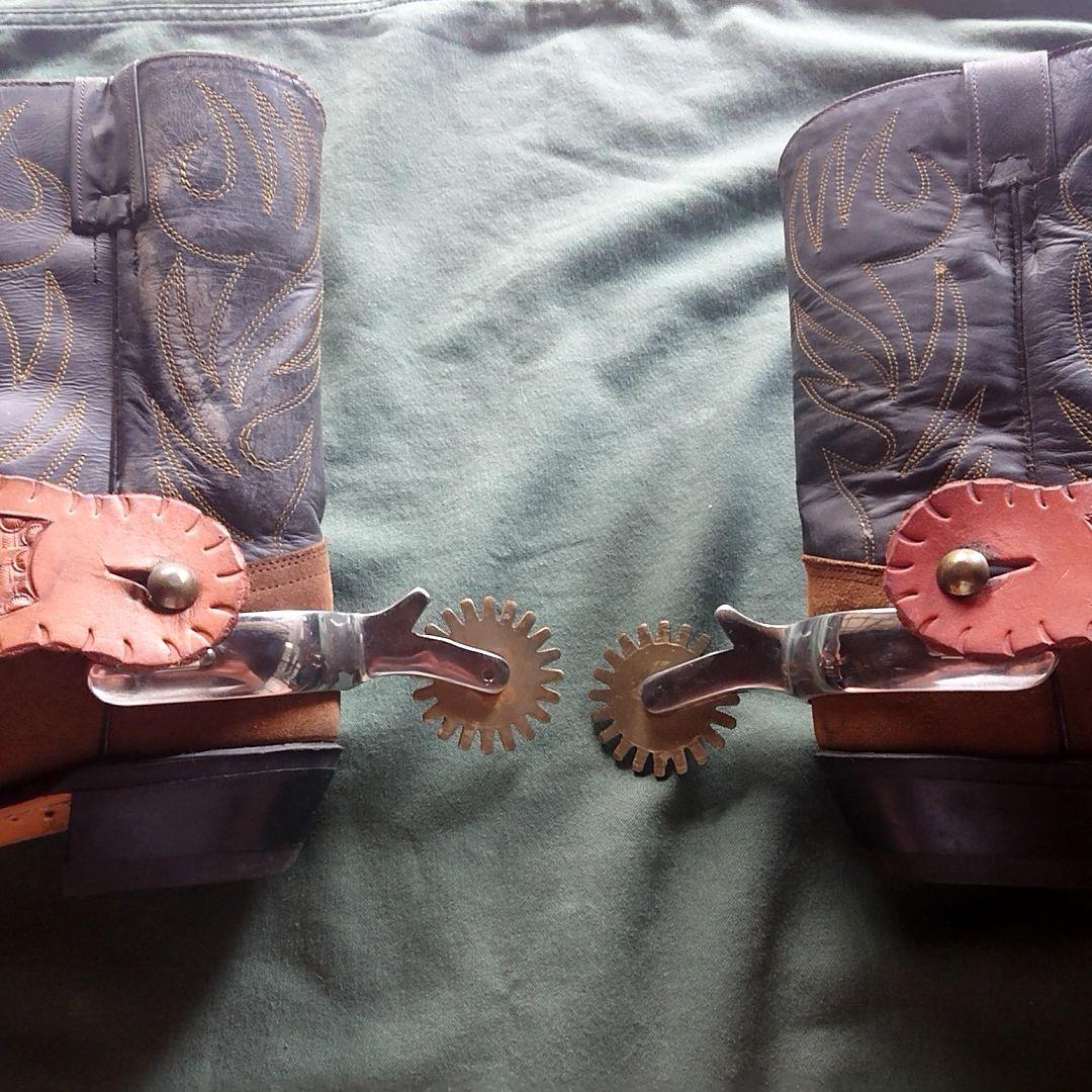 拍車 ウェスタンブーツスパー カービング