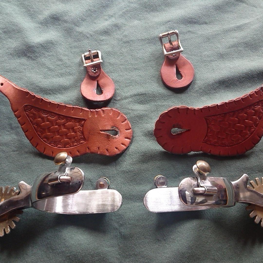 拍車 ウェスタンブーツスパー カービング