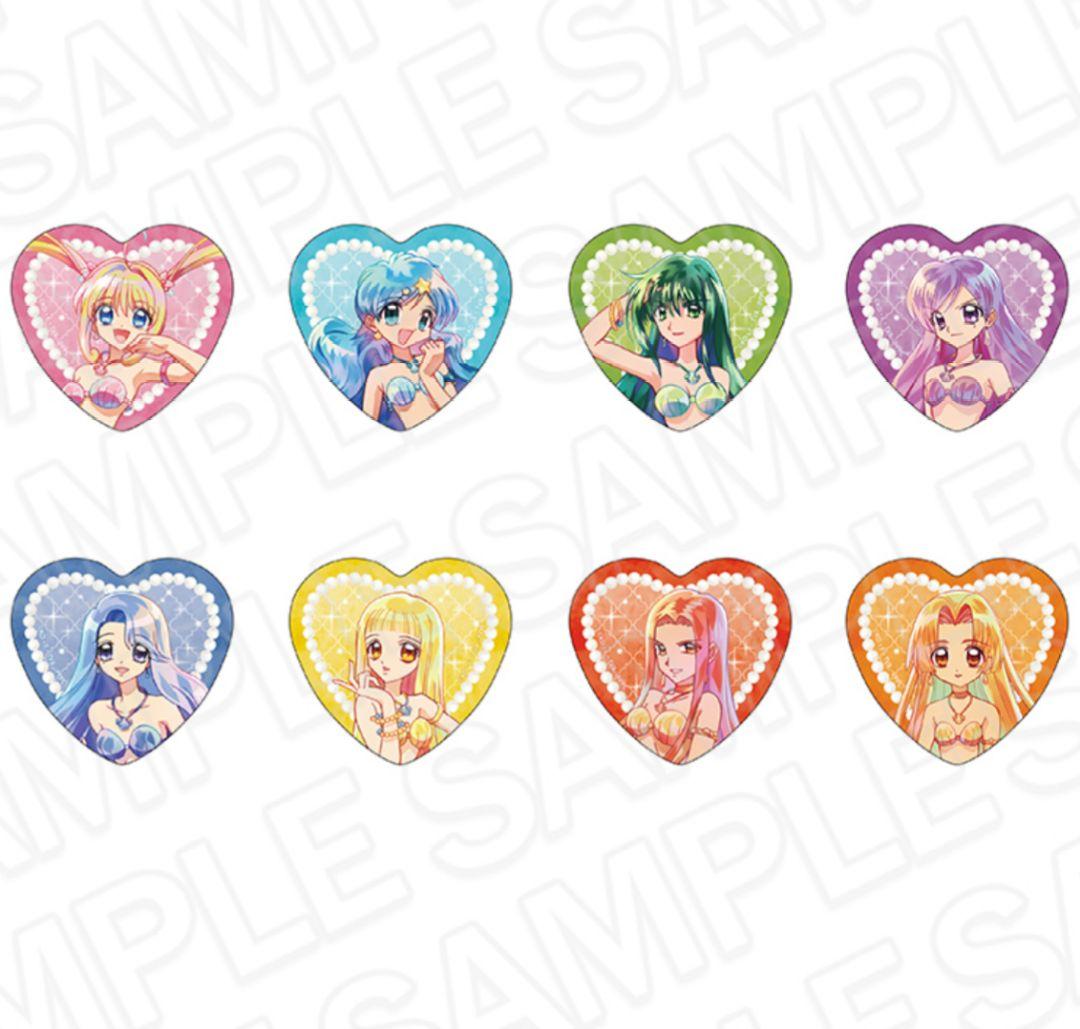 ぴちぴちピッチ ハート型缶バッジ pale tone コンプリートセット