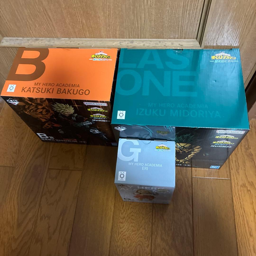 一番くじ僕のヒーローアカデミア　B賞爆豪勝己　G賞エリ　ラストワン賞緑谷出久