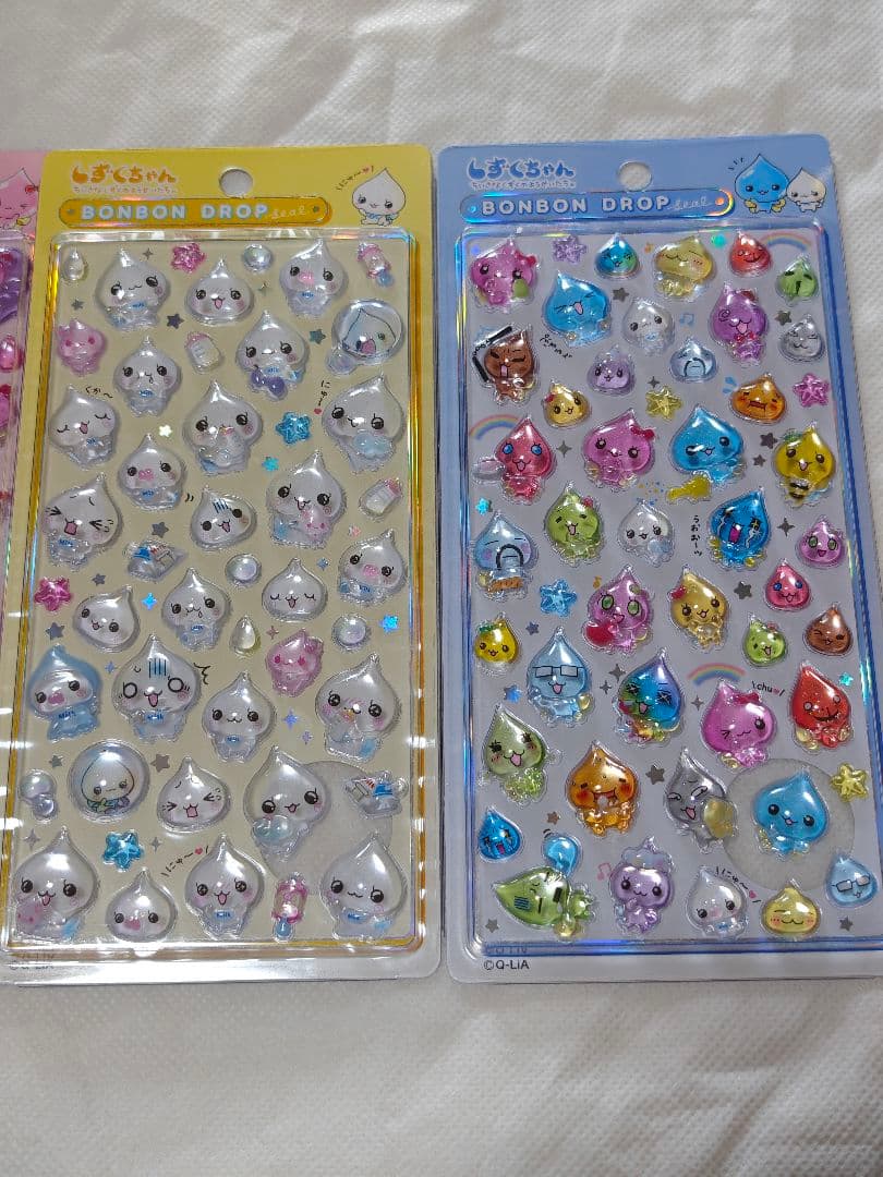【正規品】ボンボンドロップシール　しずくちゃん　4枚セット