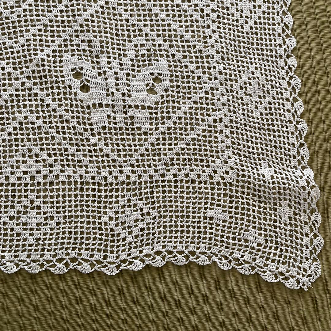 レース編み② マルチカバー　蝶